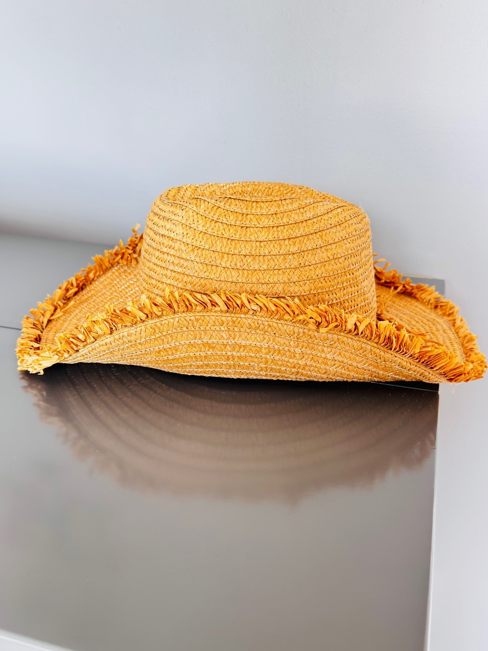 Straw Cowboy Sun Hat in Natural Tan - Picture 2 of 5